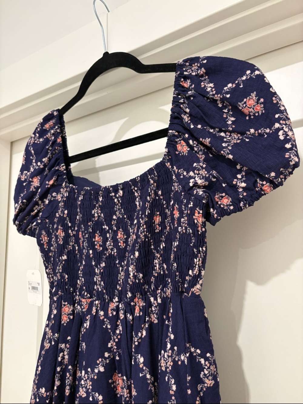NWT [Altar'd State] Azura Mini Floral Puff Sleeve Lace Trim Dress Women’s XXS - Picture 11 of 14